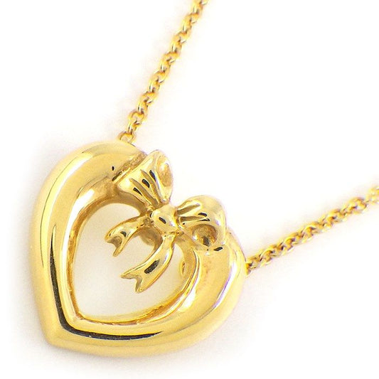 Tiffany & Co. Heart with Bow Necklace in K18 Yellow Gold