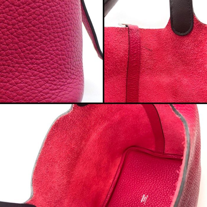HERMES Picotin Lock PM Éclat Handbag in Raspberry Rouge Série