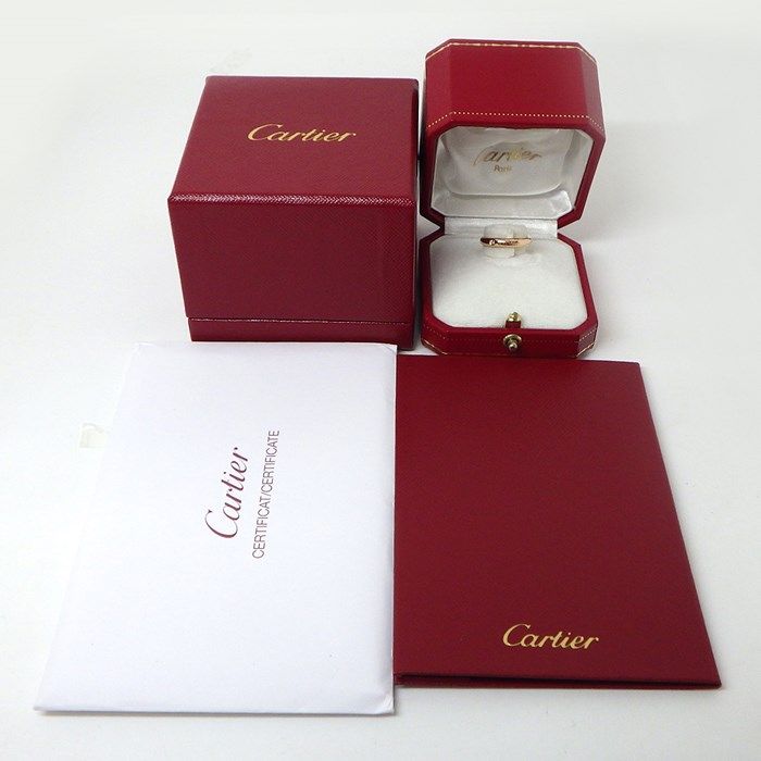 Cartier C de Cartier Wedding Band Ring in K18 Pink Gold with Diamond