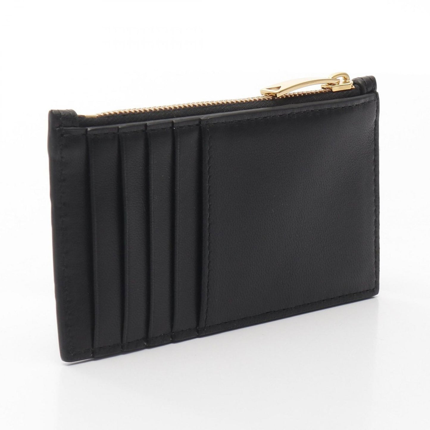 BOTTEGA VENETA Intrecciato Leather Card Case - Black