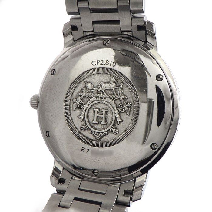 HERMES Clipper CP2.810 Automatic Watch - White Dial, Calendar Function