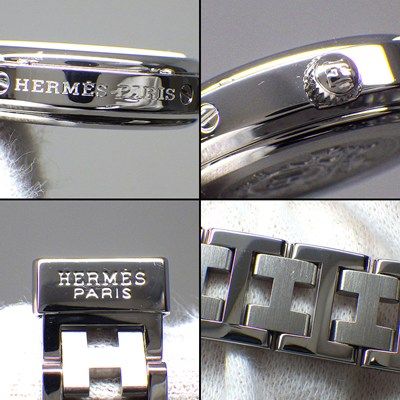 HERMES Clipper CL4.210 White Dial Quartz Watch - Timeless Elegance