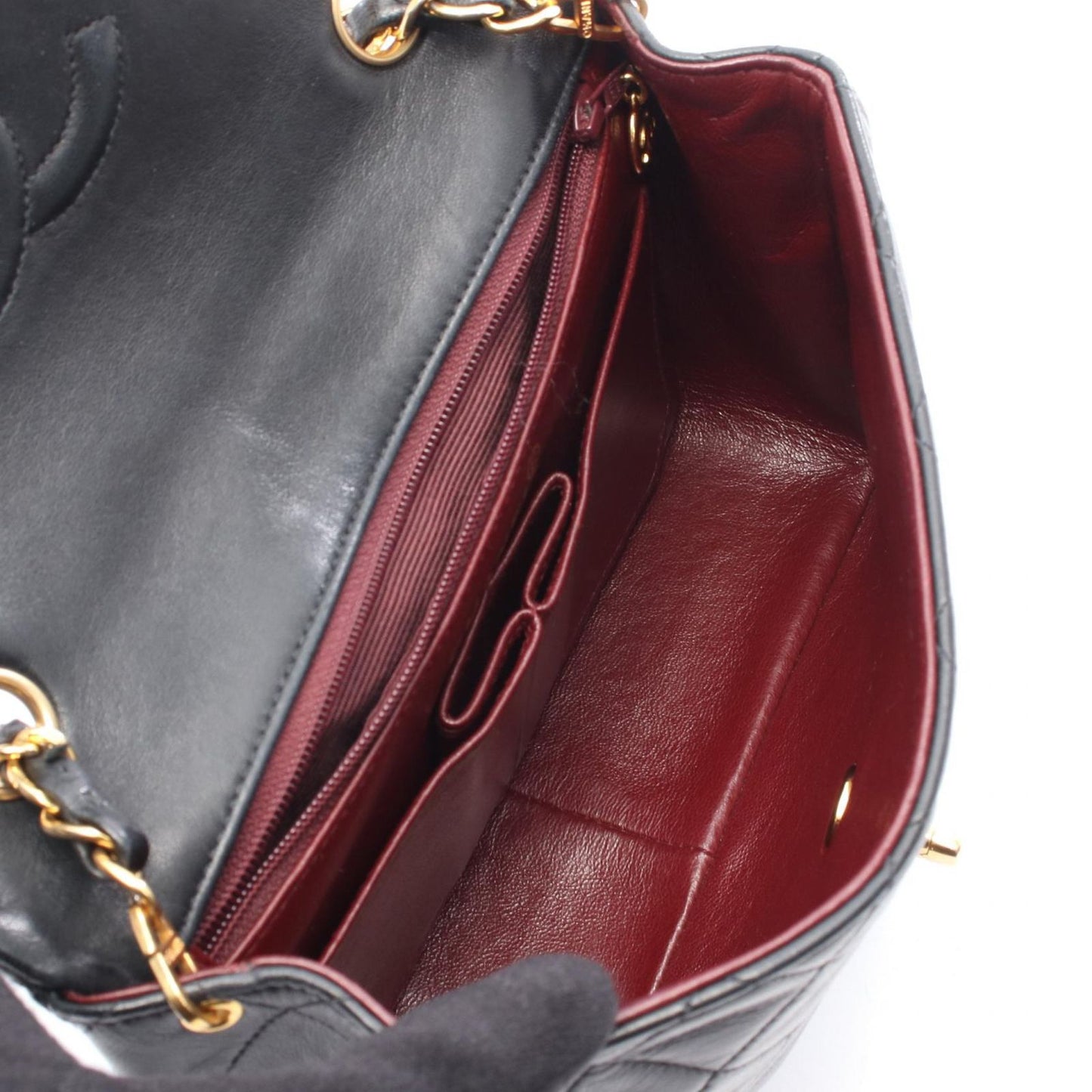 CHANEL Mini Matelassé 20 Shoulder Bag in Black Lambskin