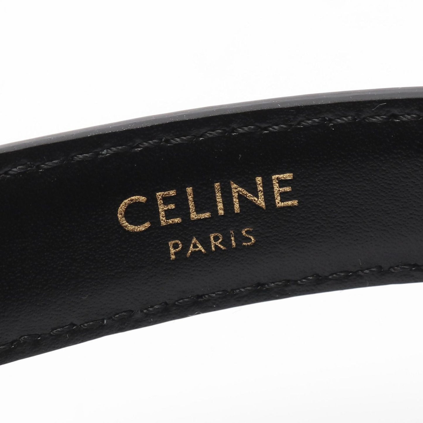 CELINE Small Western Belt in Black Leather - Timeless Elegance