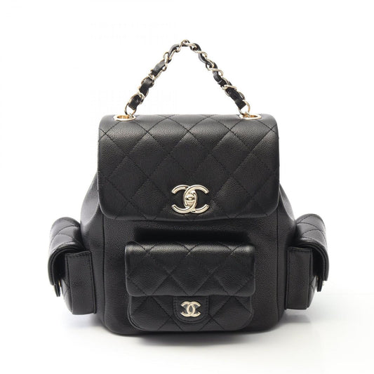CHANEL Matelassé Black Calfskin Small Backpack AS4399 - Unused