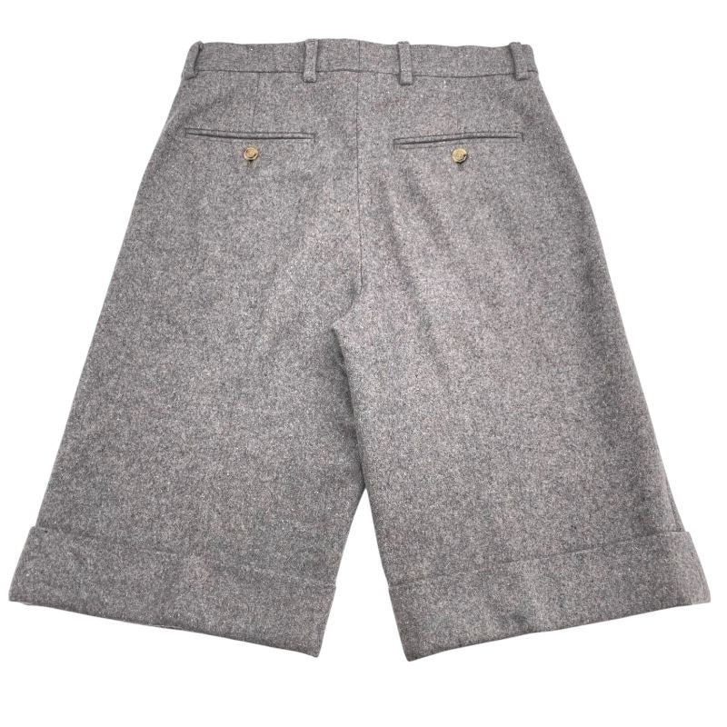 GUCCI Melton Wool Cashmere Short Slacks - Gray, Size 44