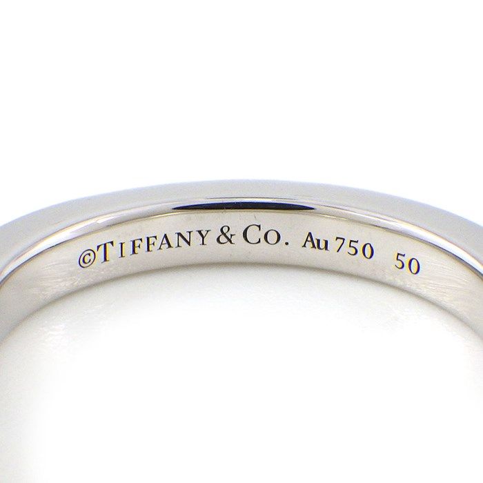 Tiffany & Co. Lock Ring in K18 White Gold - Size 14