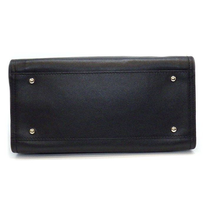 CHANEL Deauville MM Studded Handbag in Black Grained Calfskin