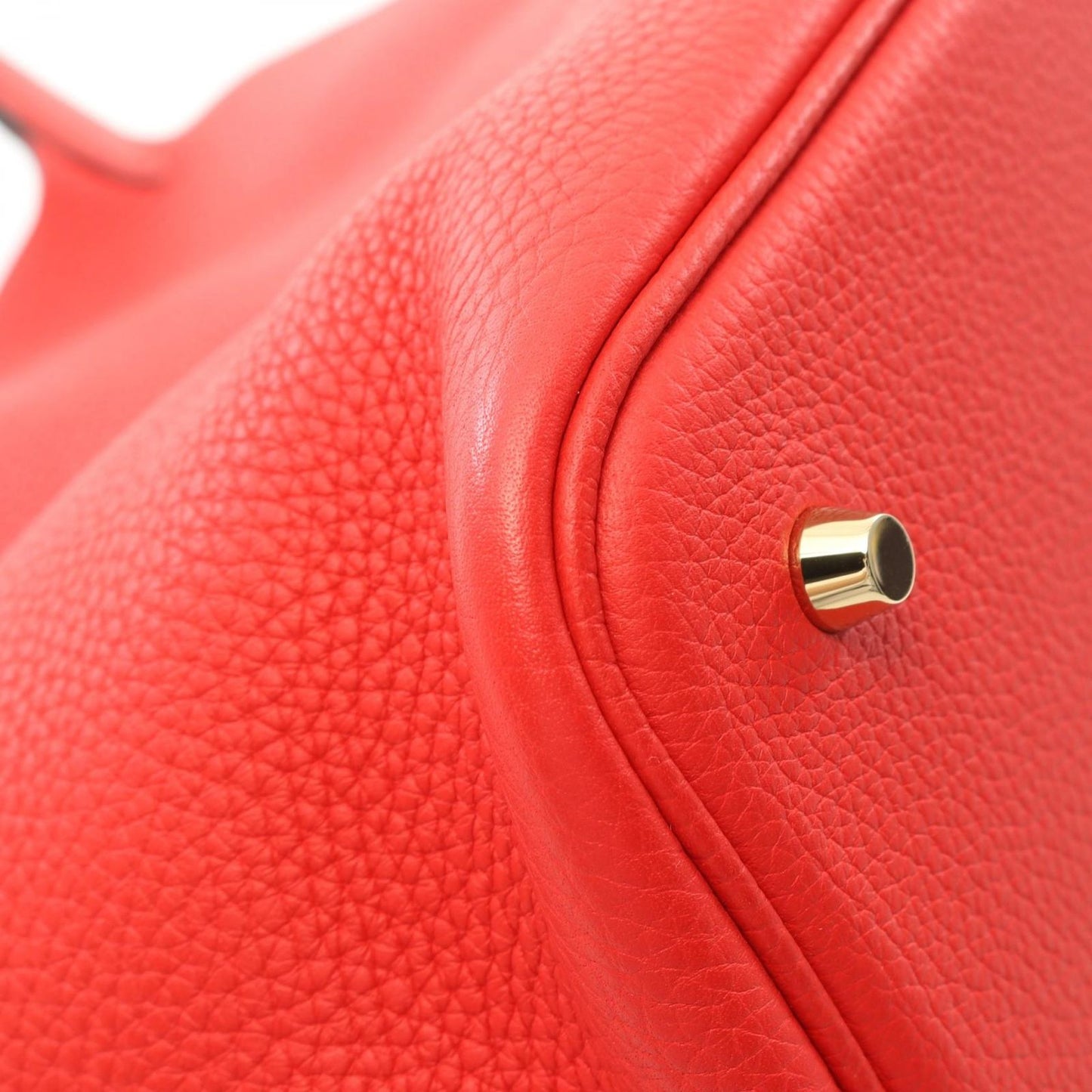 HERMES Picotin Lock MM Handbag in Tomato Red - Exquisite Craftsmanship