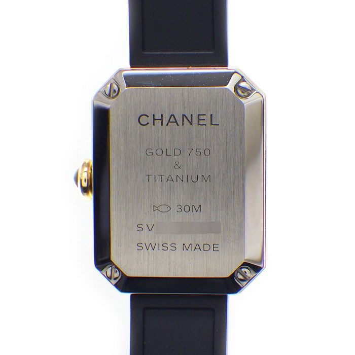 CHANEL Première Ribbon H6125 Black Dial Titanium & K18YG Watch