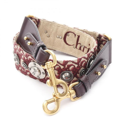 Dior Oblique Shoulder Strap in Bordeaux Canvas - Exquisite Craftsmanship