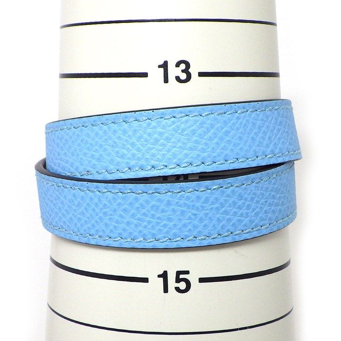 HERMES Kelly Double Tour Bracelet - Blue Cielo - 2022 Edition