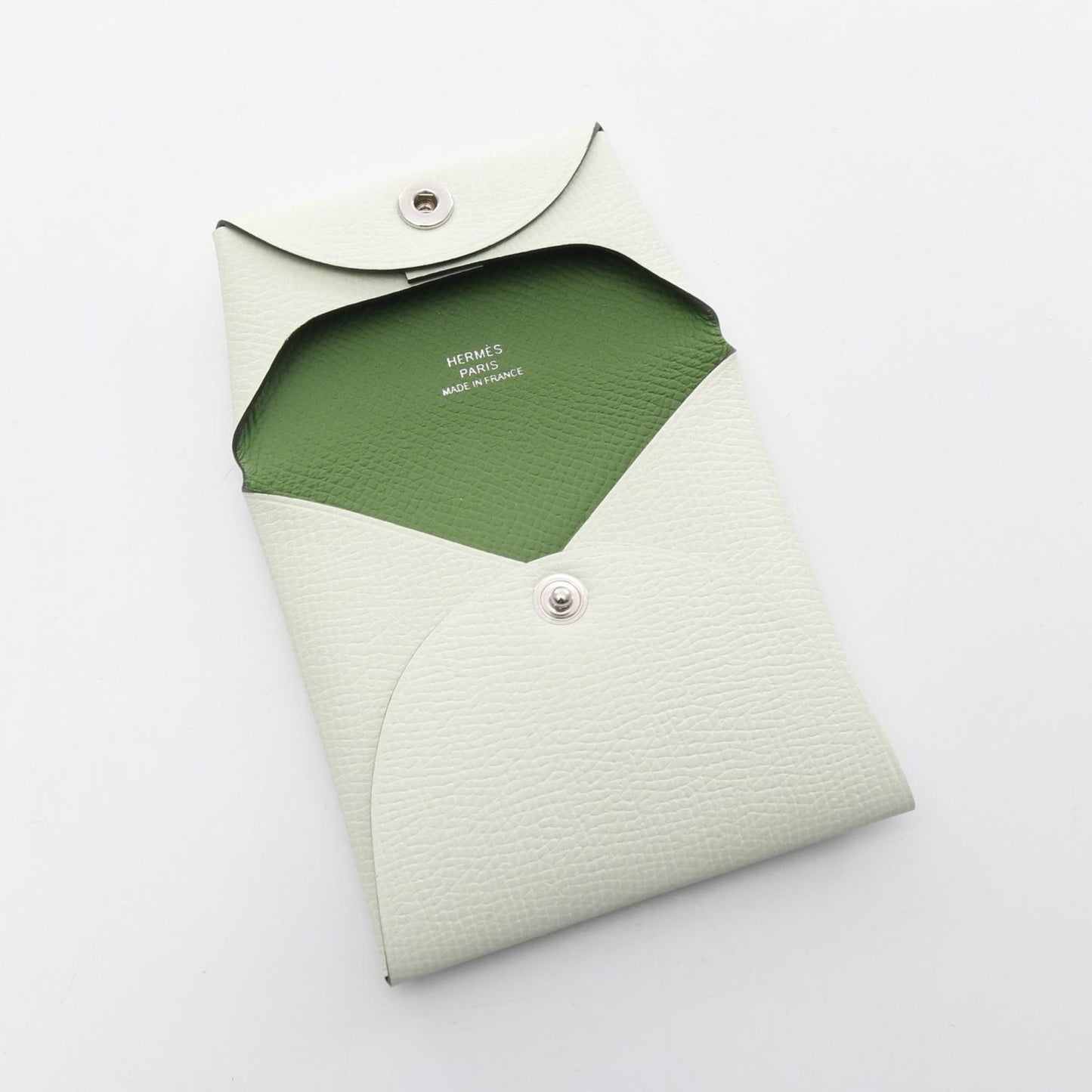 HERMES Bastia Vert Fizz/Vert Yuka Coin Case - Unused Luxury Accessory