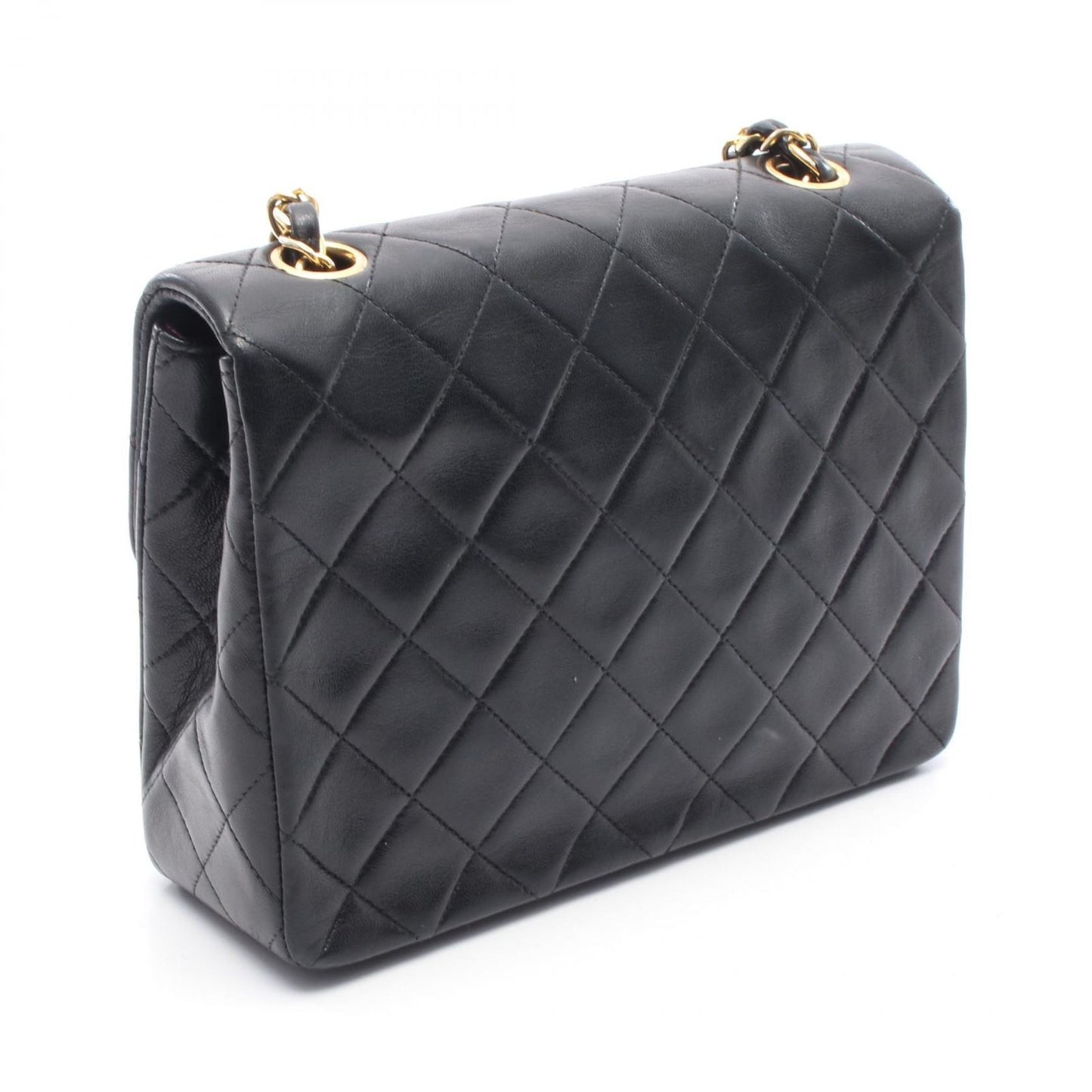 CHANEL Mini Matelassé 20 Shoulder Bag in Black Lambskin