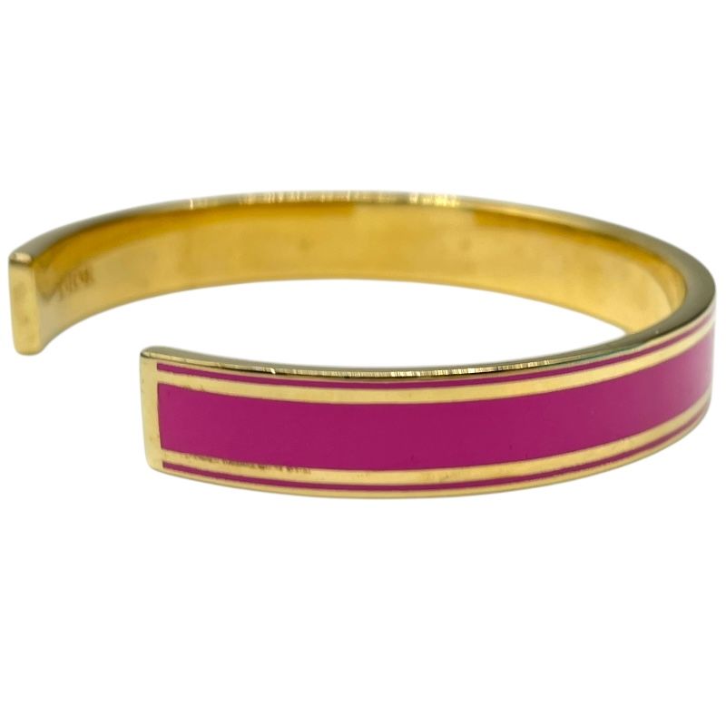 Christian Dior Gold & Blush Pink Metal Cuff Bangle - Exquisite Elegance