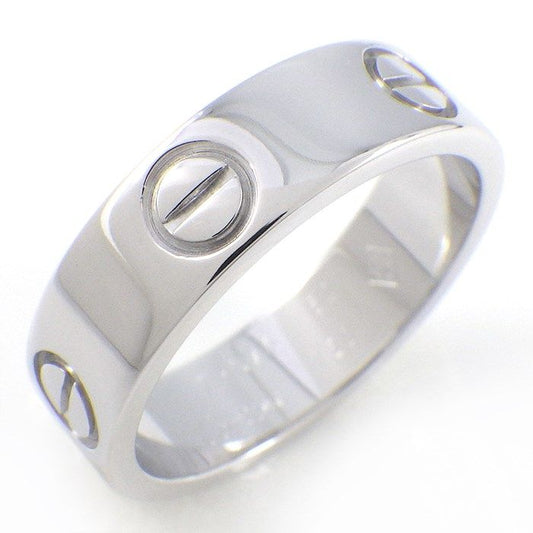 Cartier Love Ring Classic Model MM in K18 White Gold - Size 12