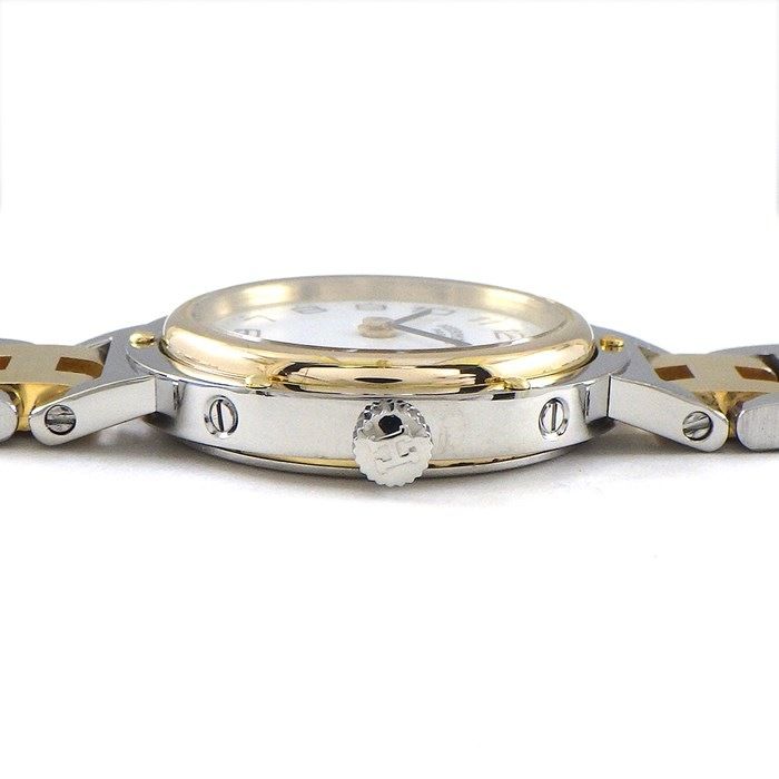 HERMES Clipper Date White Dial Quartz Watch - Exquisite Craftsmanship