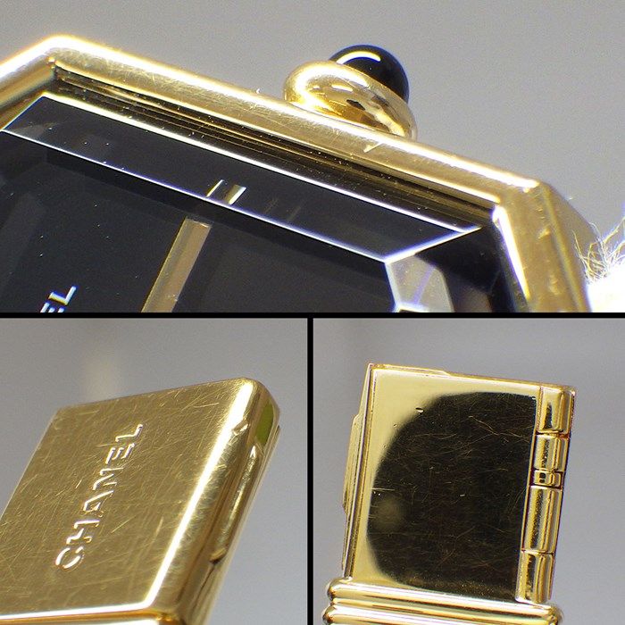 Chanel Premiere L H0001 Black Dial Chain Belt Quartz Watch