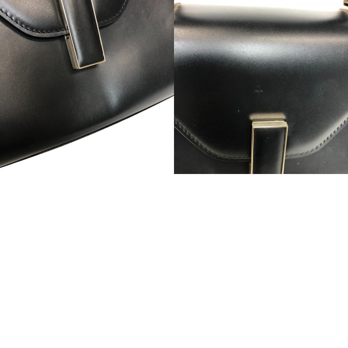 VALEXTRA Iside Mini Black/Brown Leather Shoulder Bag - Timeless Elegance