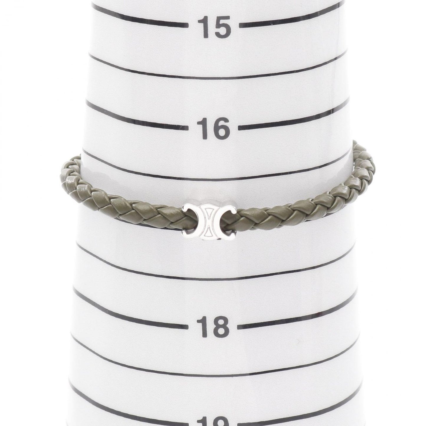 CELINE Triomphe Beach Bracelet in Khaki/Silver - Exquisite Craftsmanship