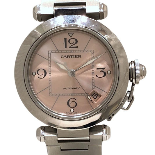 Cartier Pasha C W31075M7 Pink Stainless Steel Ladies Watch