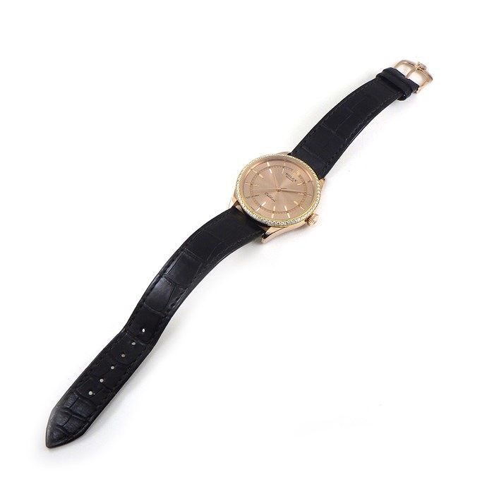 Rolex Cellini 50705RBR - Pink Gold with Diamond Bezel