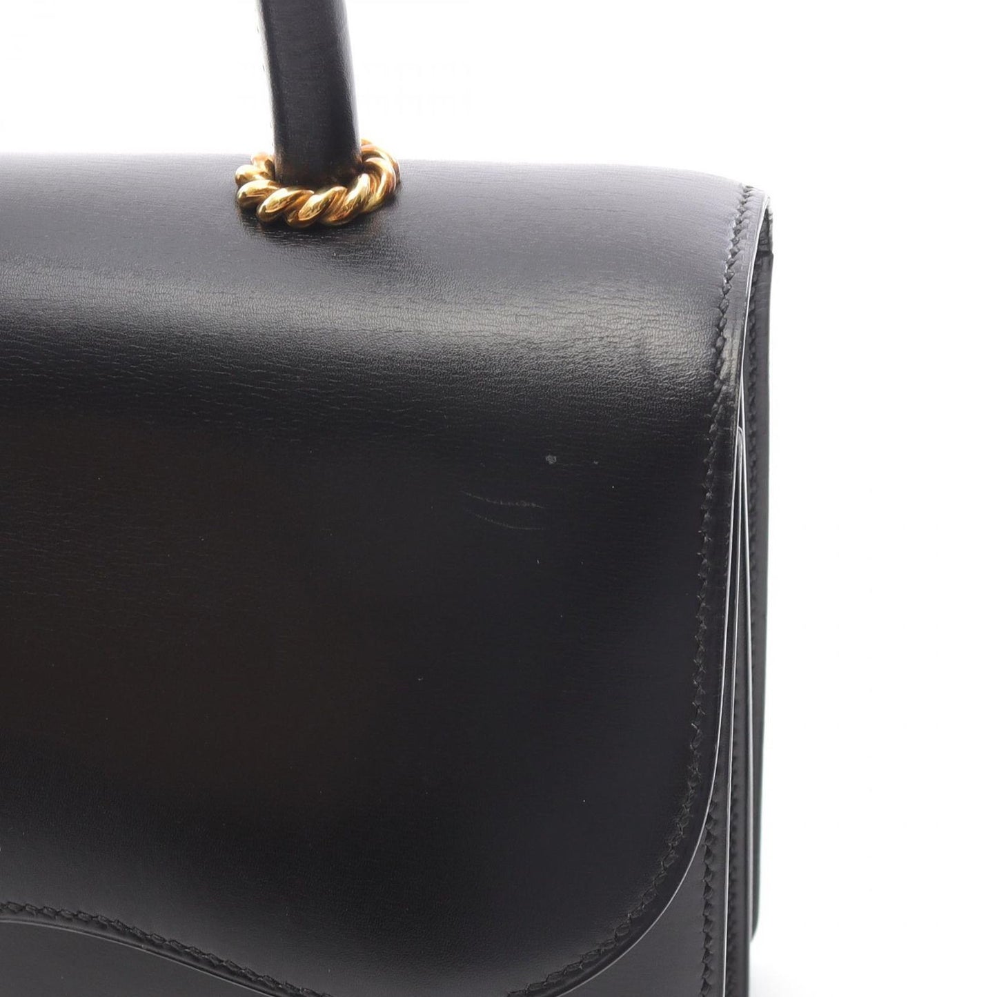 HERMES Escale Black Calfskin Handbag - Vintage Elegance