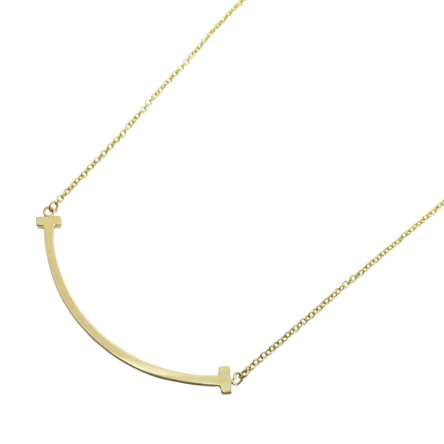 TIFFANY & CO T Smile Small Necklace in 18K Yellow Gold