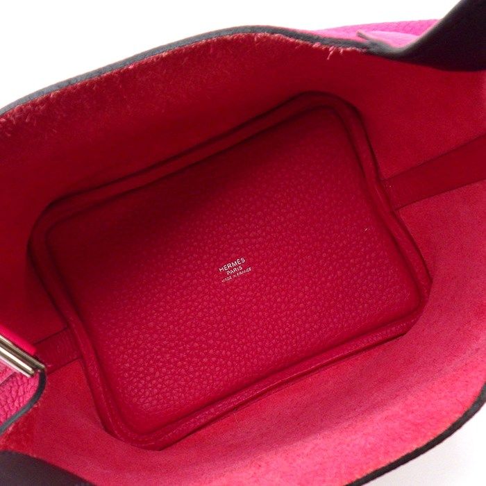 HERMES Picotin Lock PM Éclat Handbag in Raspberry Rouge Série