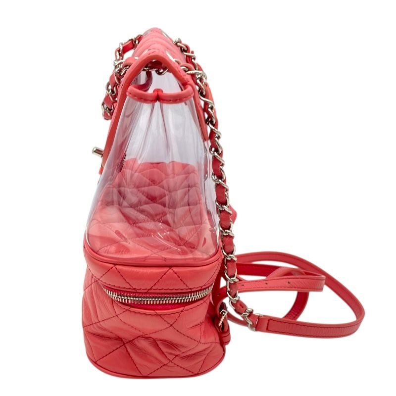 CHANEL A57826 Pink Calfskin Backpack with Silver Hardware