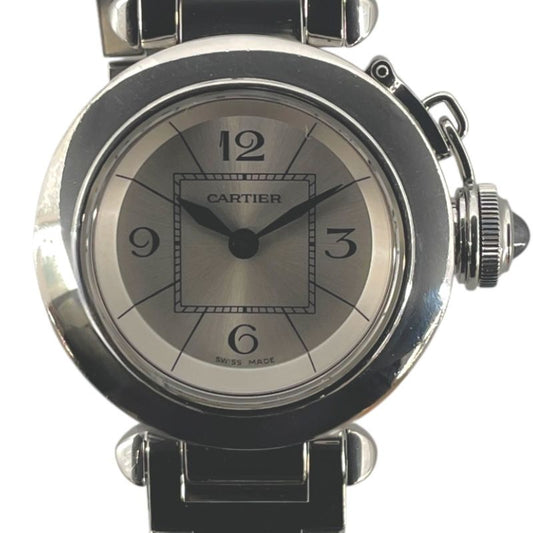 Cartier Miss Pasha W3140007 Silver SS Ladies Watch - Timeless Elegance