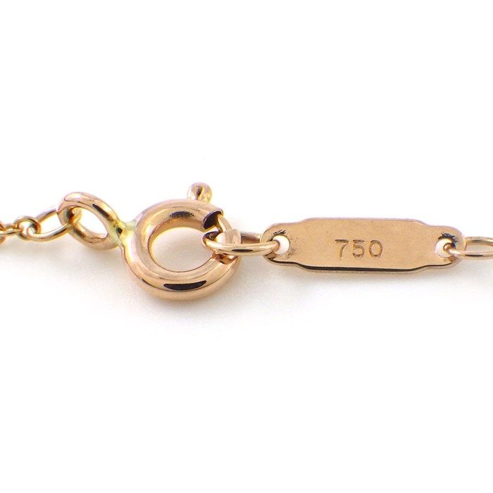 Tiffany & Co. Mini Oval Key Necklace in K18 Pink Gold