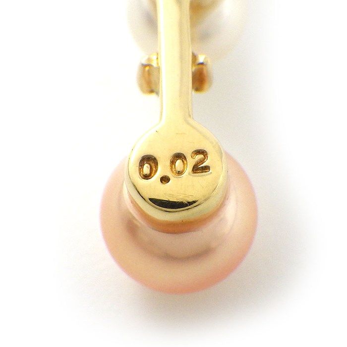 TASAKI Two-Tone Pearl Necklace with Diamonds in K18 Yellow Gold