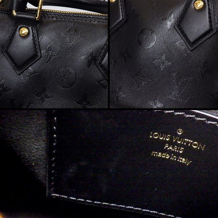 Louis Vuitton Speedy BB Handbag - Noir Monogram with Gold Hardware
