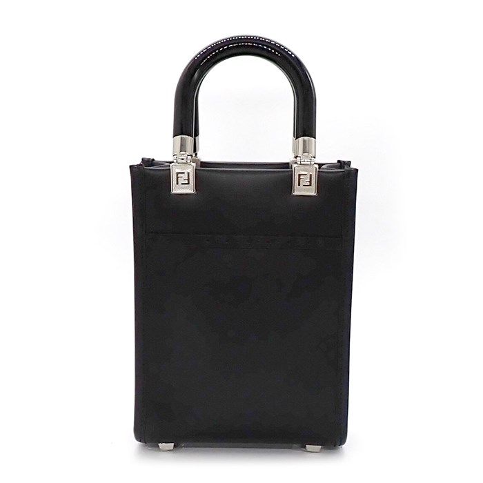 Fendi Sunshine Shopper Small Black Leather Handbag - A-Grade Condition