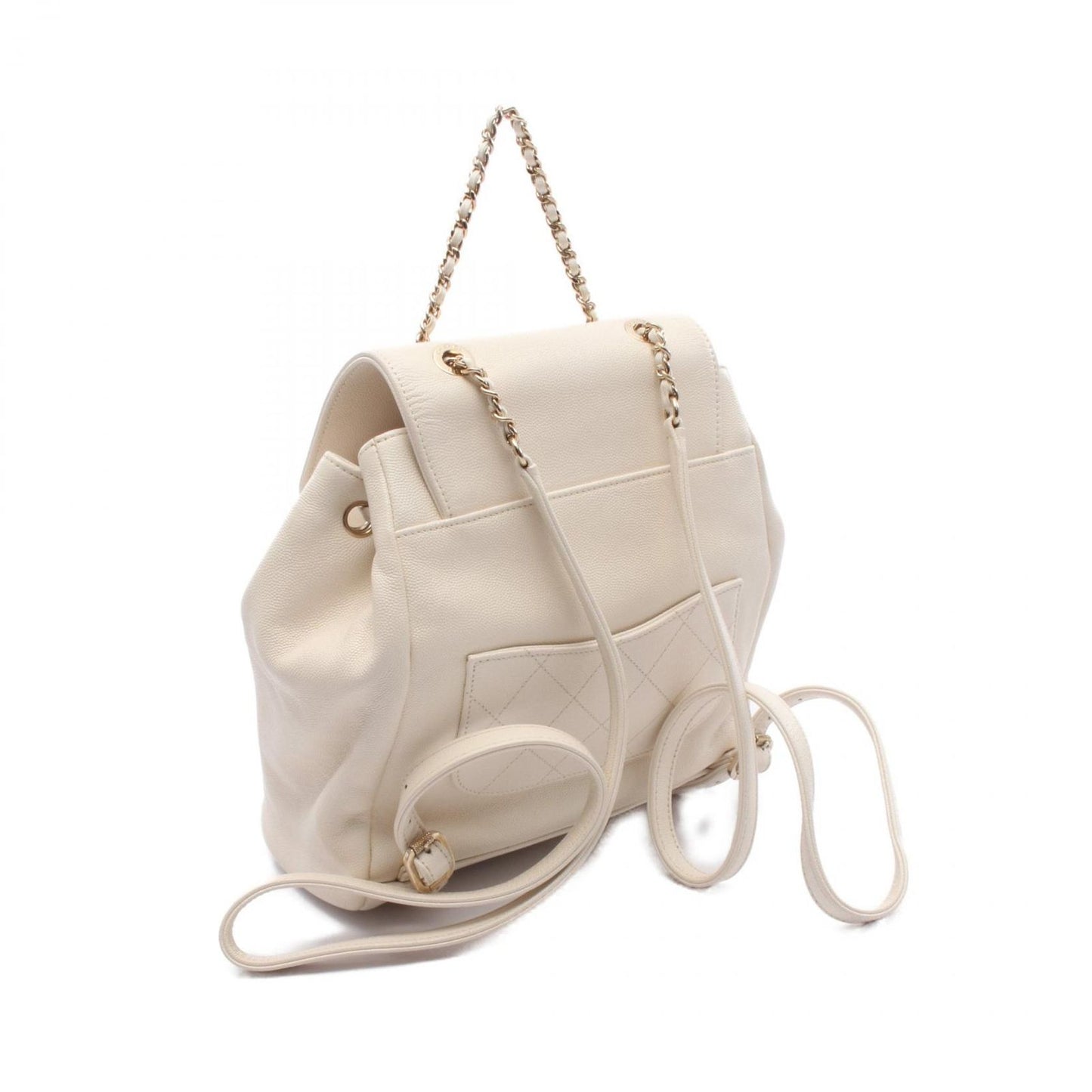 CHANEL Matelassé Backpack AS3530 in White Leather - Exquisite Craftsmanship