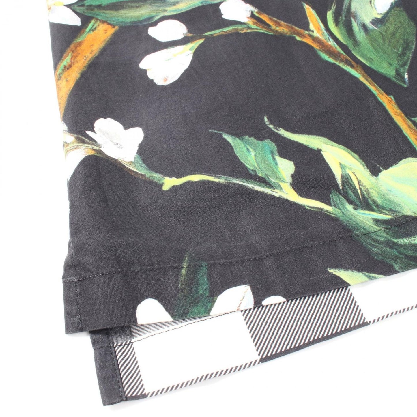 DOLCE & GABBANA Elegant Cotton Top in Black & Green