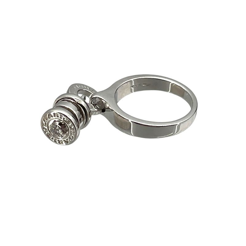 BVLGARI B.zero1 Element Ring in 750WG with Diamonds - Size 8