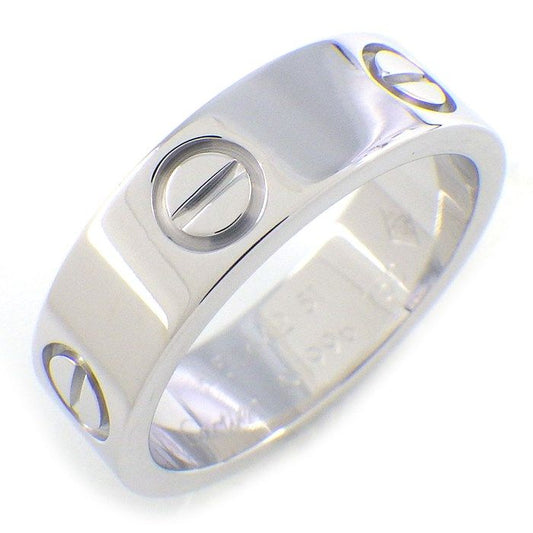 Cartier Love Ring Classic Model MM in K18 White Gold - Size 10.5