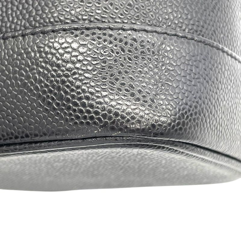 CHANEL Coco Mark Vanity Bag A01998 in Black Caviar Leather