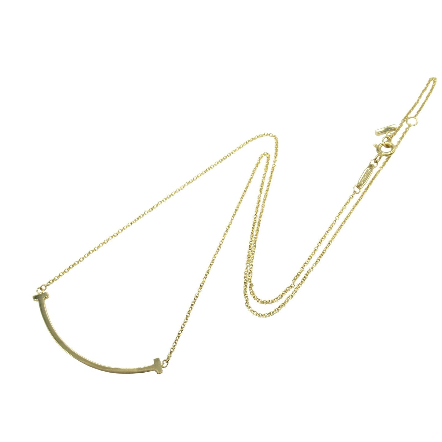 TIFFANY & CO T Smile Small Necklace in 18K Yellow Gold