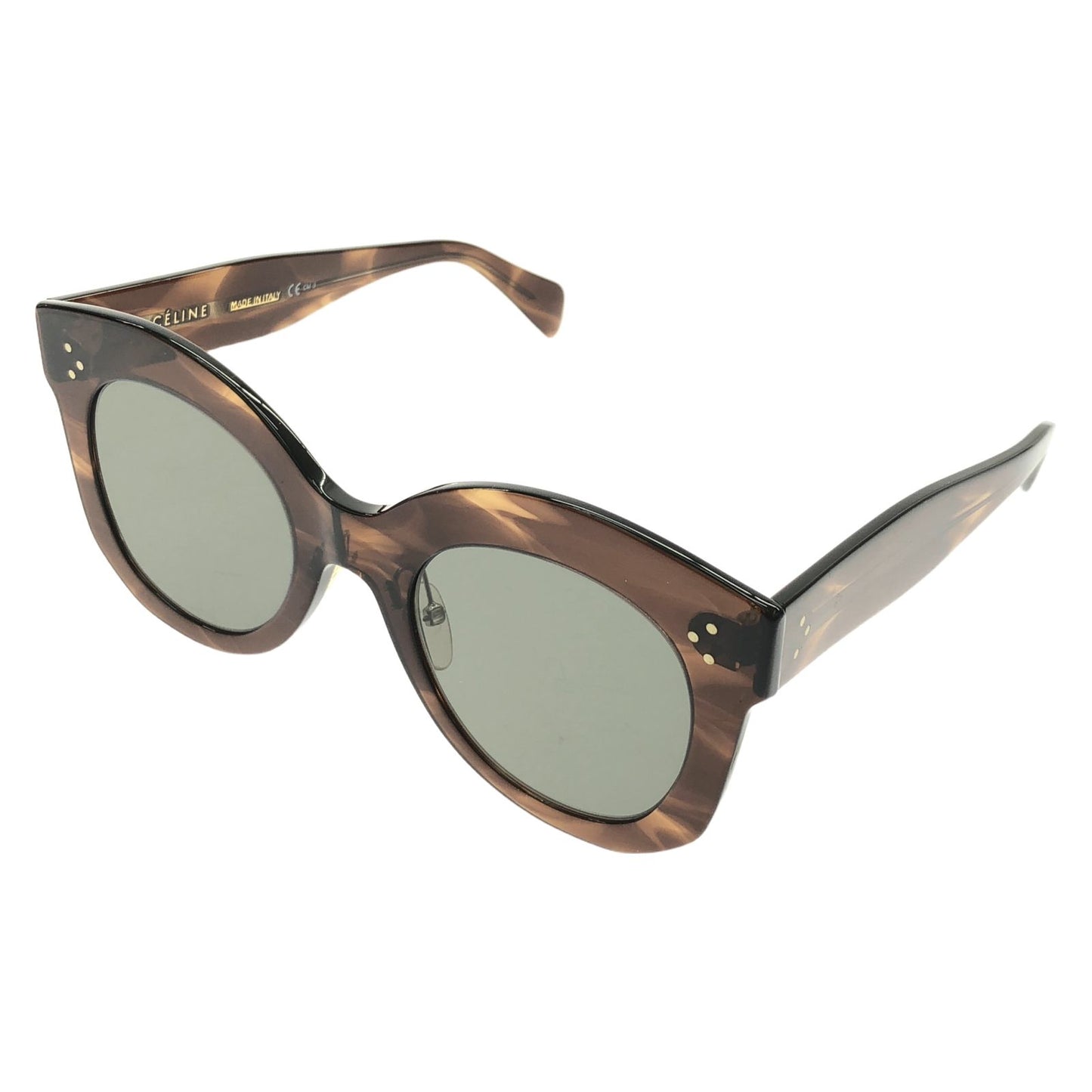 CELINE Brown Plastic Sunglasses - Timeless Elegance