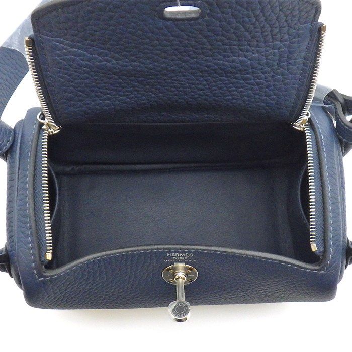 HERMES Lindy Mini Shoulder Bag - Blue de Prusse, 2024 Edition