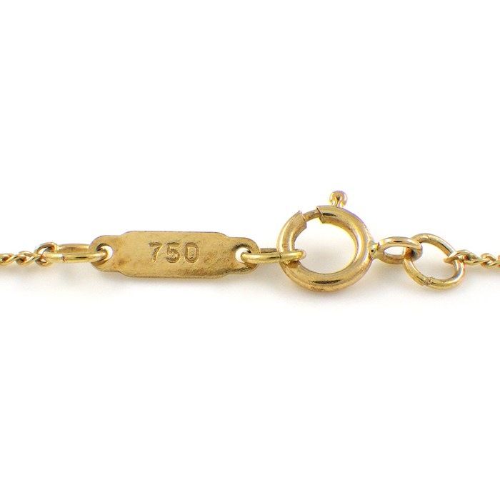 Tiffany & Co. K18YG Lapis Lazuli Heart Cross Necklace