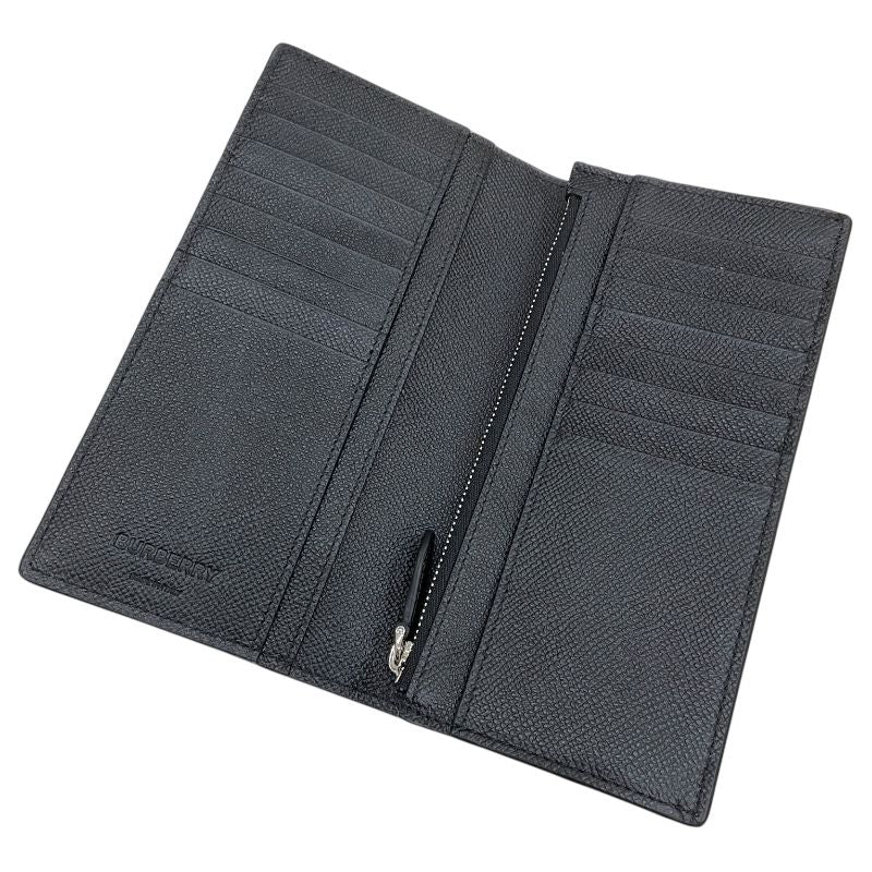 Burberry Cavendish Long Wallet in Black Leather - Timeless Elegance