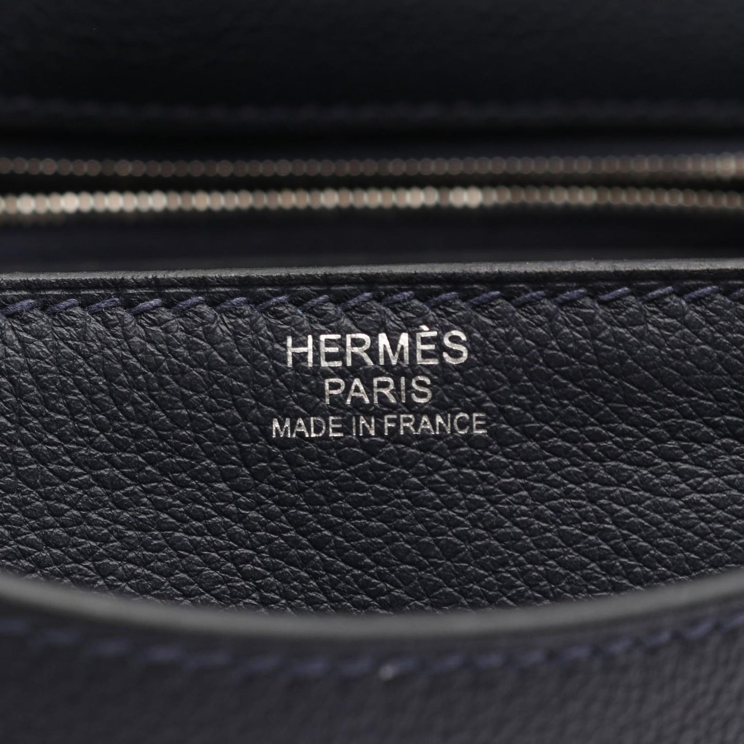 HERMES Steve Light Junior Shoulder Bag in Navy Blue - Exquisite Craftsmanship