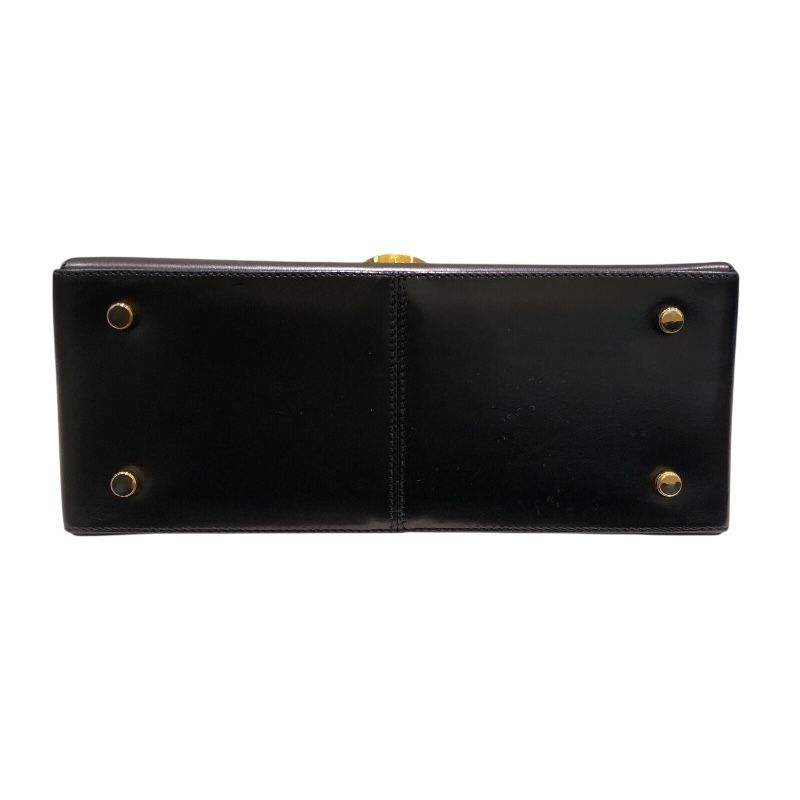 Salvatore Ferragamo Gancini 2-Way Handbag in Black Box Calf