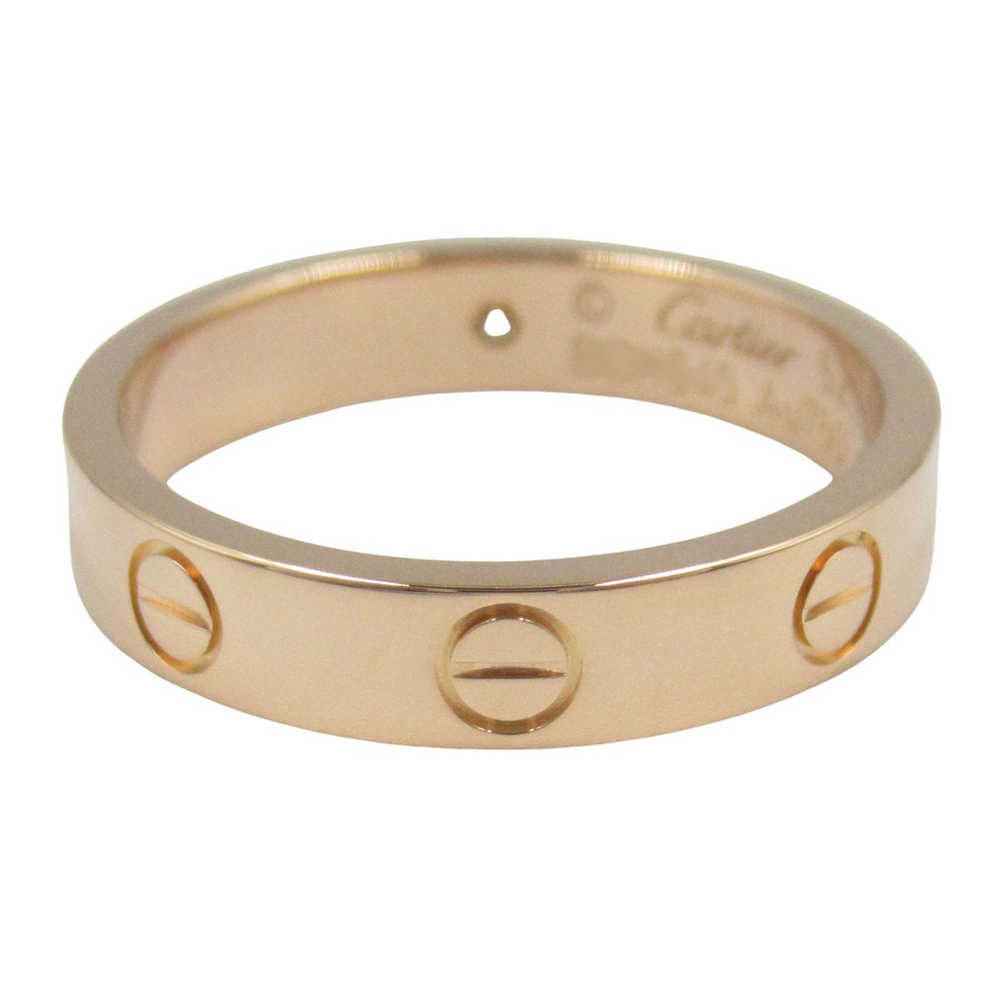 Cartier Mini Love Ring in 18K Pink Gold with Diamonds