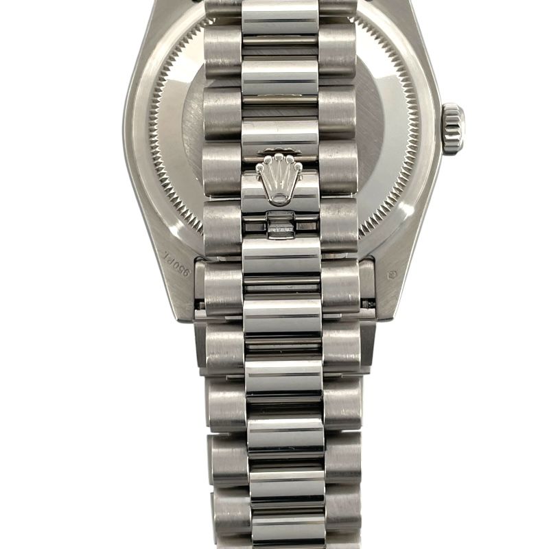 ROLEX Day-Date 36 Horicon Ice Blue Platinum 118346A - A Timeless Masterpiece