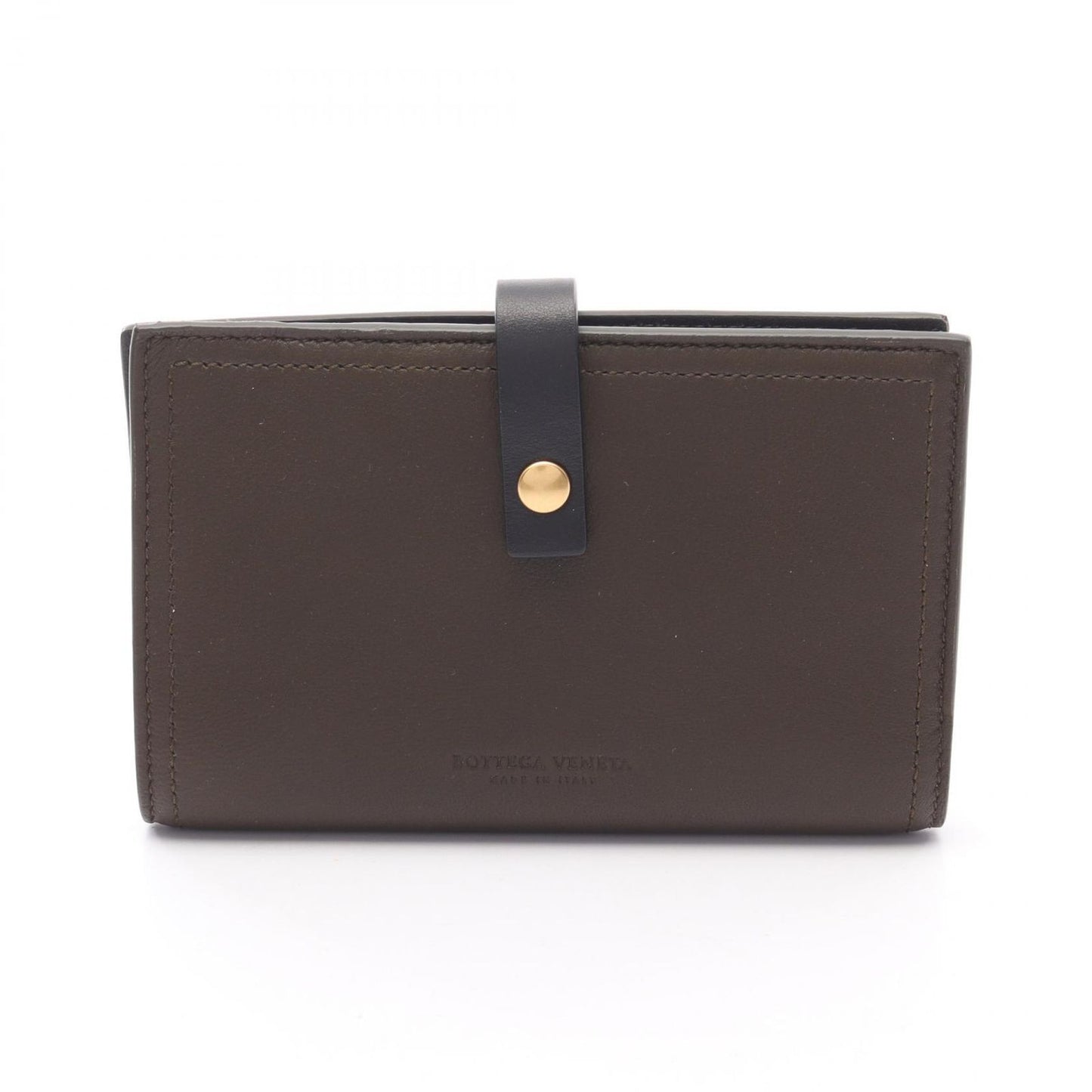Bottega Veneta Khaki & Black Leather Passport Case - Exquisite Craftsmanship